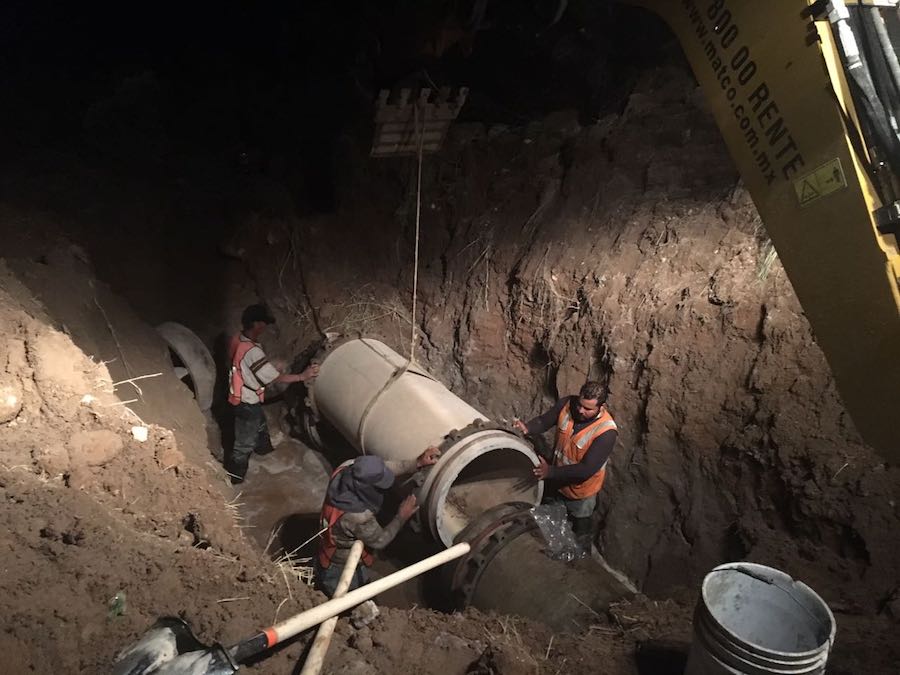 Concluye Agua de Hermosillo reparación de tubería vandalizada