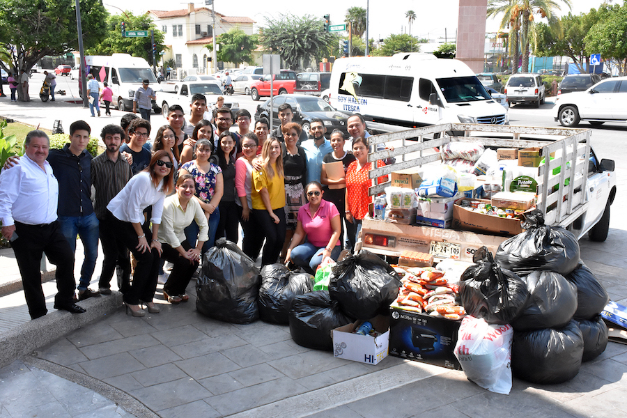 Recibe DIF Cajeme donación de ITESCA para damnificados Recibe DIF Cajeme donación de ITESCA para damnificados