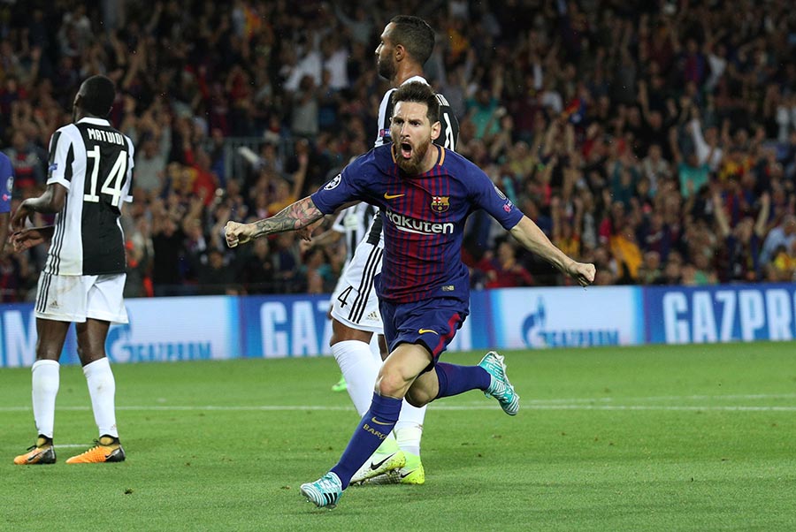 Messi termina con sequía ante Buffon y Barcelona golea a Juventus