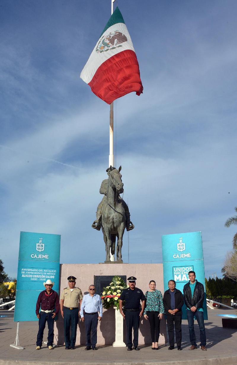 Conmemoran 138 aniversario del natalicio del General Álvaro Obregón