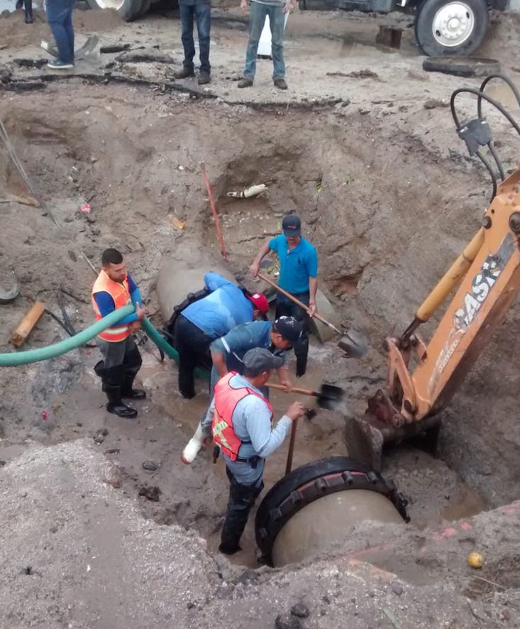 Culminan los trabajos de interconexión de tubería al Sur de la ciudad Culminan los trabajos de interconexión de tubería al Sur de la ciudad
