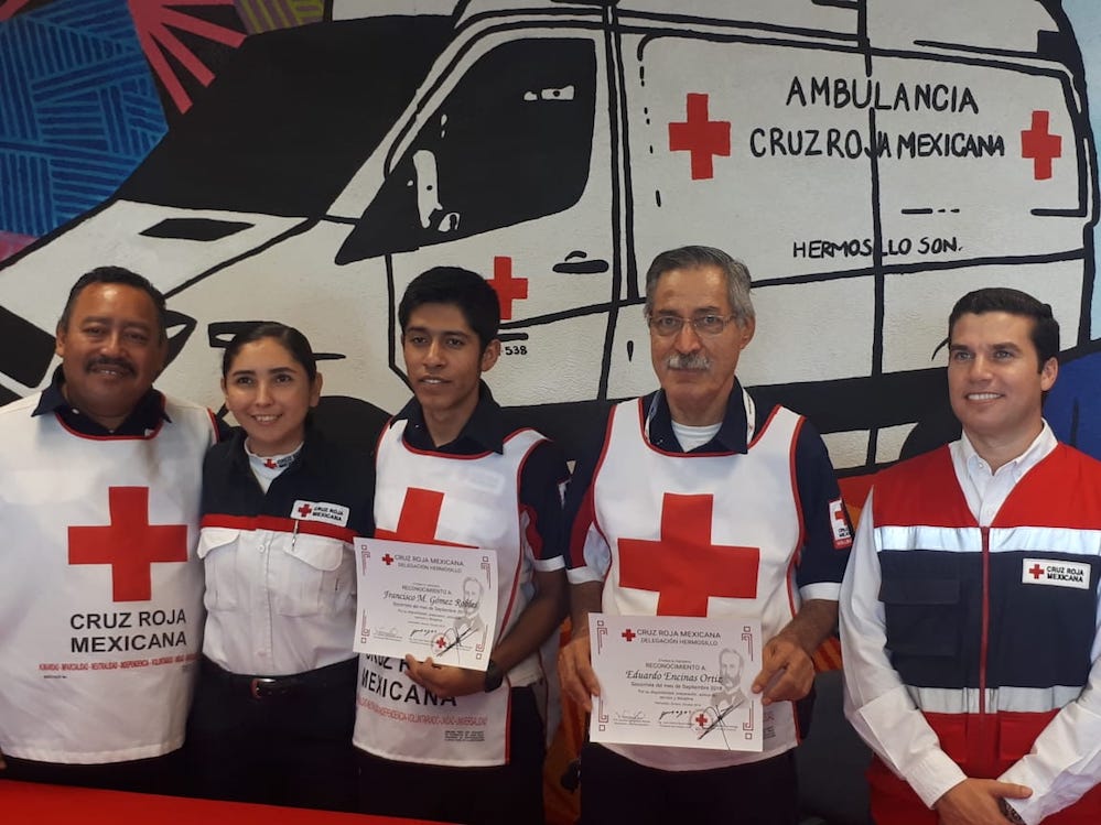Entrega Cruz Roja Hermosillo reconocimientos a sus socorristas
