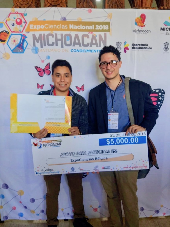 Gana estudiante de UES pase a ExpoCiencias Bélgica 2019