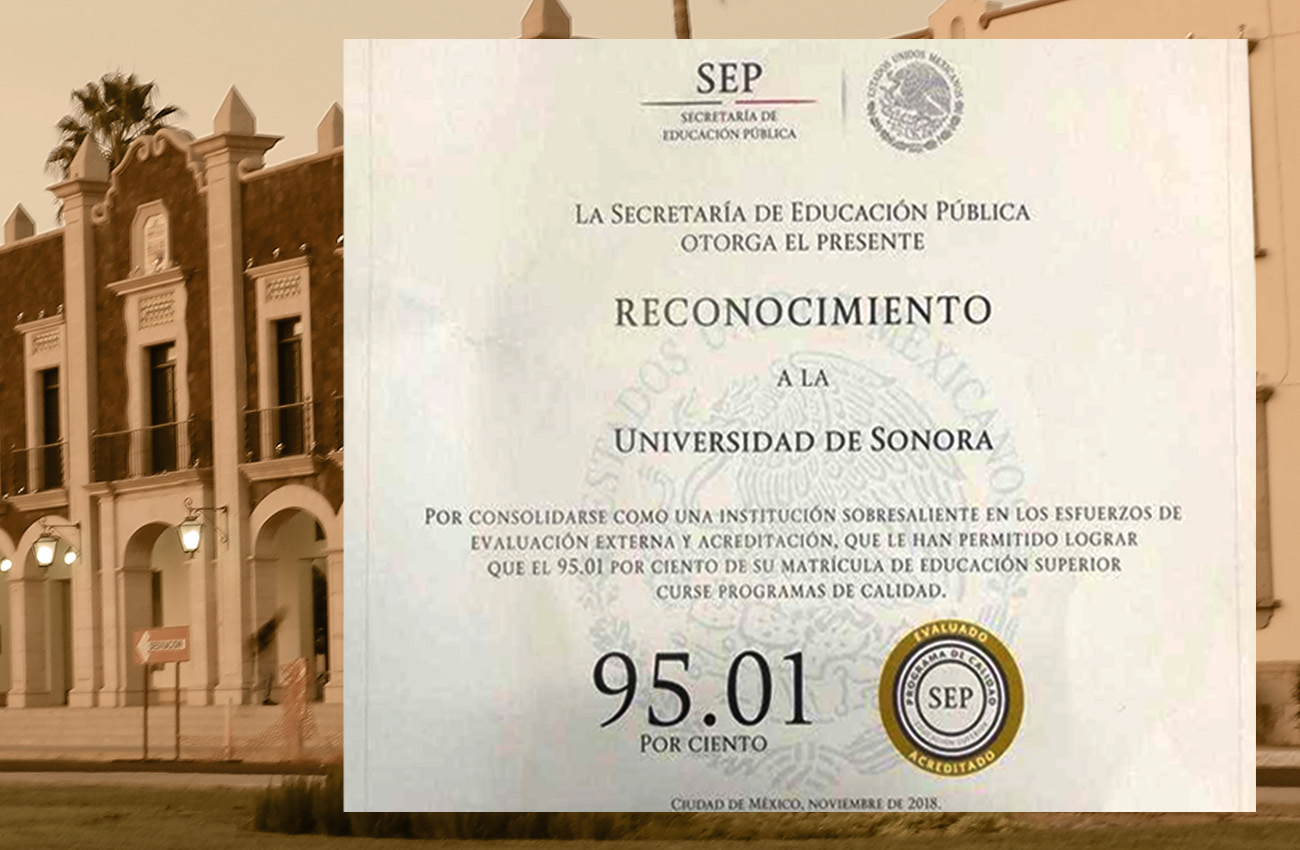 Reconoce SEP a Unison como centro educativo sobresaliente