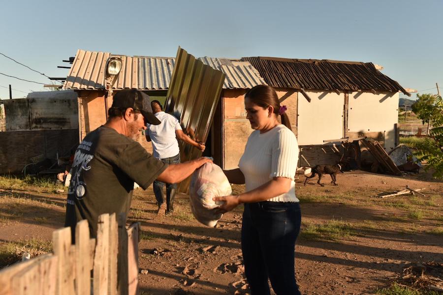 Encabeza la alcaldesa Celida López operativo de asistencia a damnificados en la zona rural Poniente
