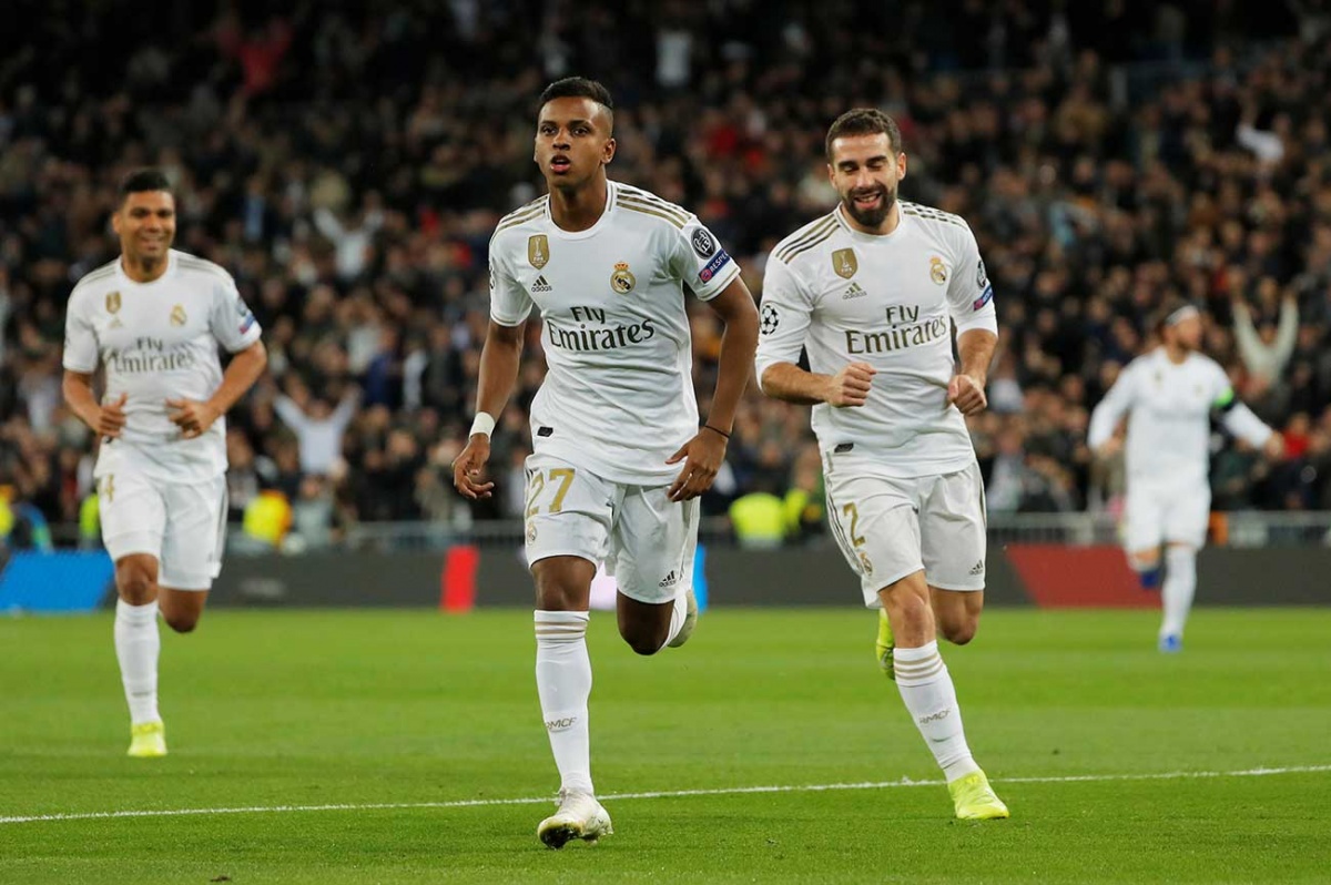 Rodrygo guía goleada del Real Madrid en Champions