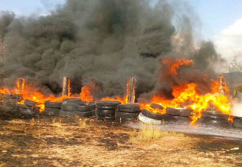 Clausuran y multan a dueños de predios por quema de materiales