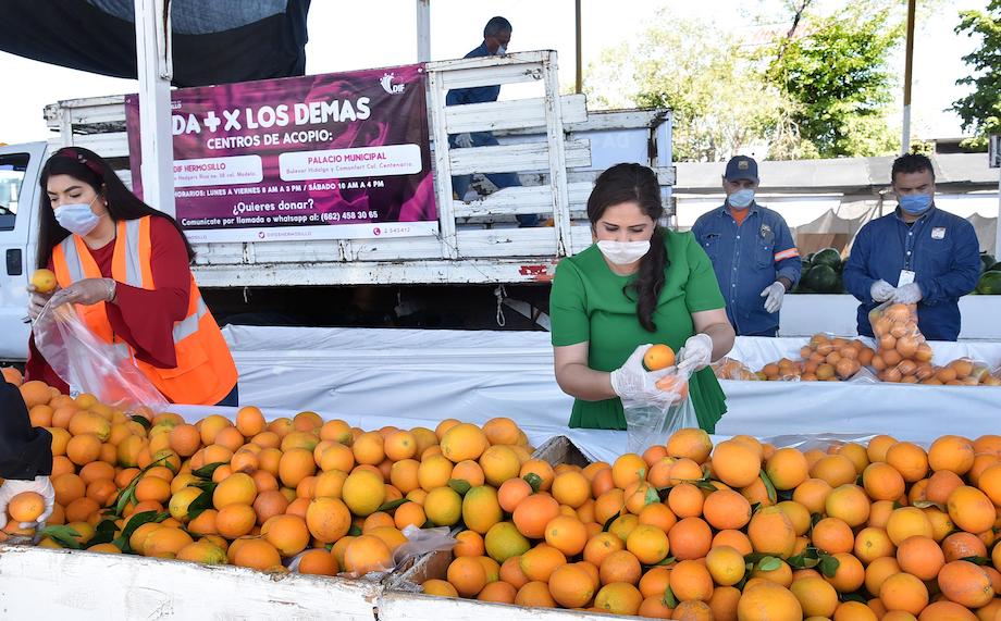Supervisa Celida López centros de acopio de apoyos para familias vulnerables en Hermosillo