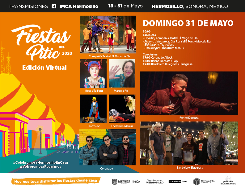 Invitan a celebrar este domingo el cierre de las Fiestas del Pitic 2020, edición virtual
