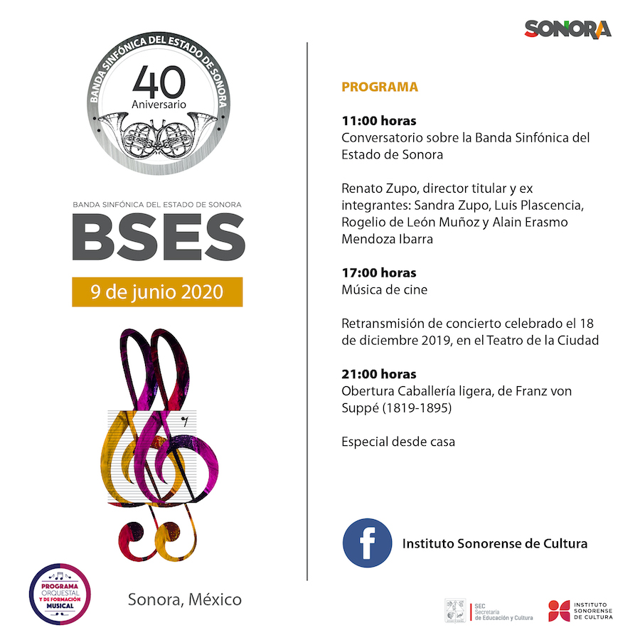 Invita la Banda Sinfónica del Estado a celebrar su 40 aniversario