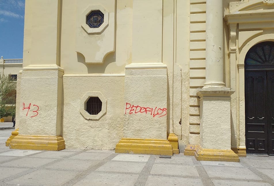 Vandalizan Catedral de Hermosillo