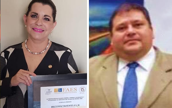 Reconocen como abogados del año a la magistrada Griselda Ofelia Pándura y al licenciado Tranquilino Javier Aguilar
