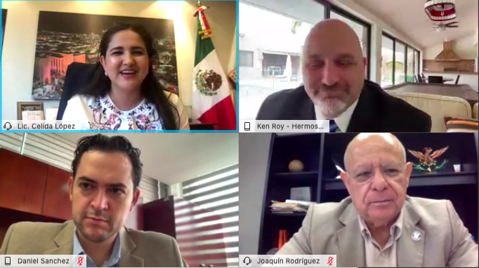 Estrecha Celida López lazos de colaboración con nuevo Cónsul General de EU en Hermosillo