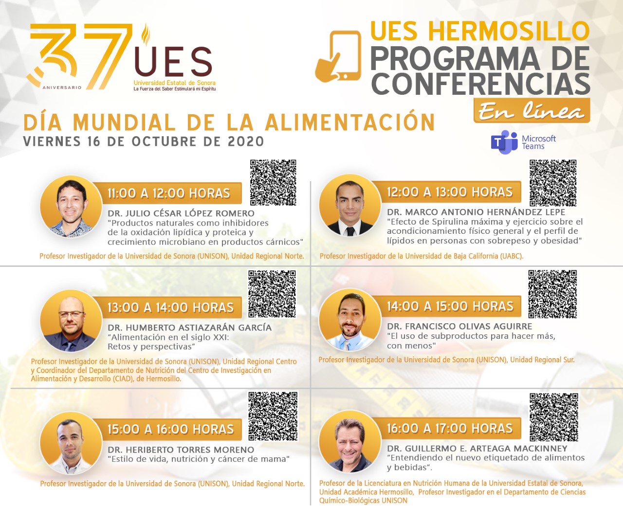 Organiza UES foro web sobre Alimentación