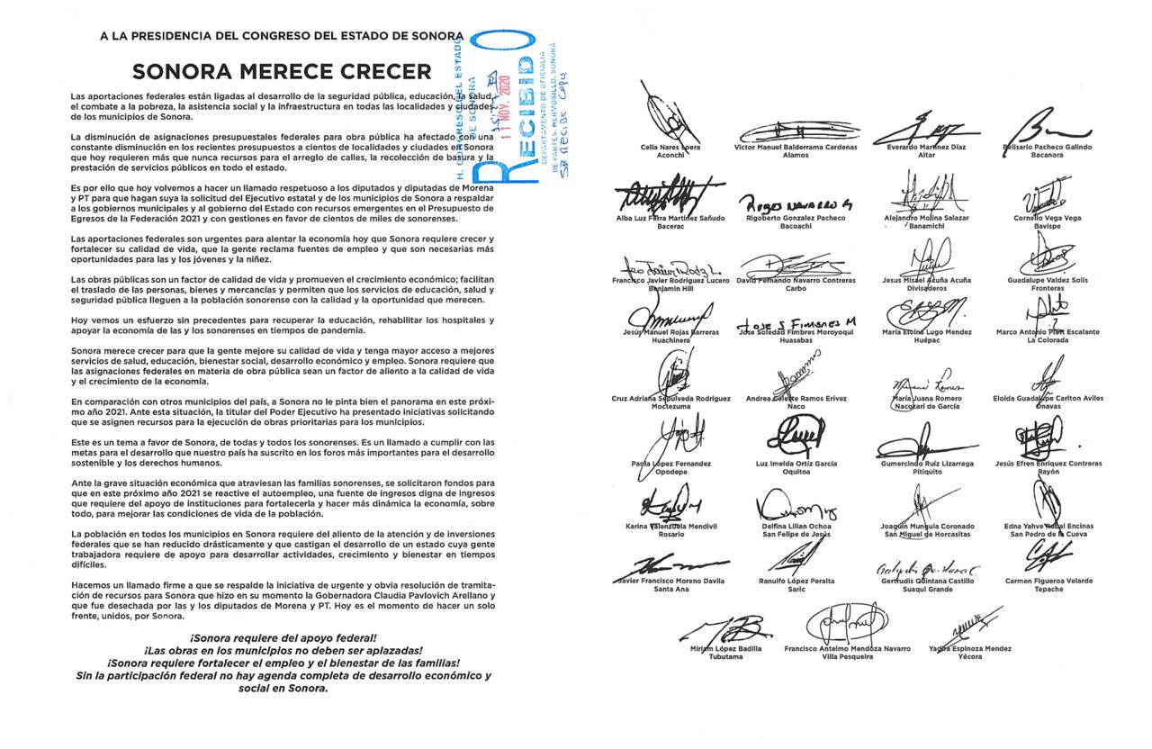 Se unen alcaldes de Sonora por presupuesto federal para obra en 2021 Se unen alcaldes de Sonora por presupuesto federal para obra en 2021