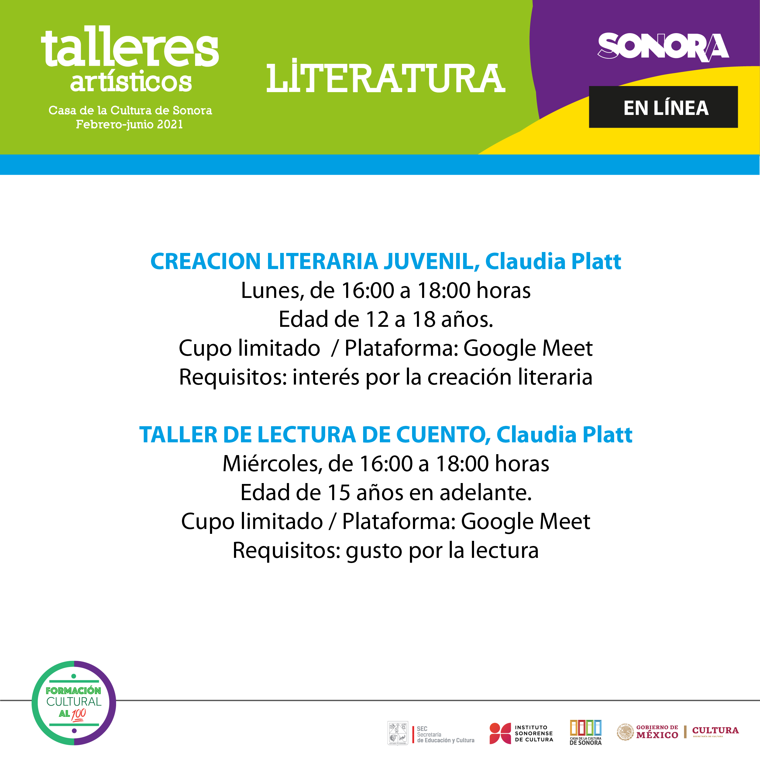 Inician inscripciones a taller artísticos en Casa de la Cultura Inician inscripciones a taller artísticos en Casa de la Cultura