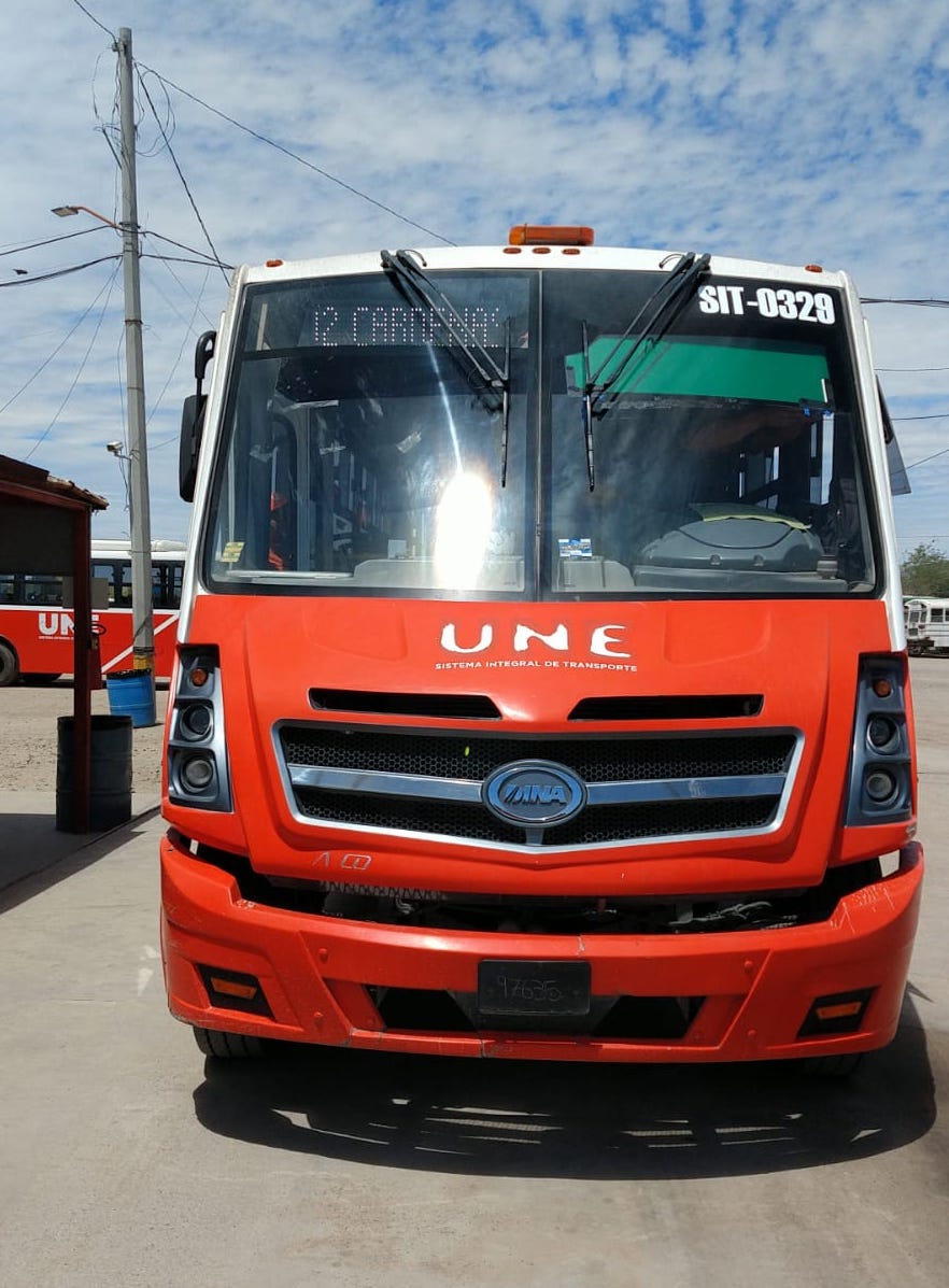 Colocan distintivo de colores en los camiones de transporte urbano de Hermosillo