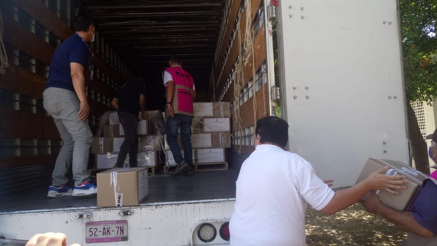 Llegan a Sonora documentos electorales del INE Llegan a Sonora documentos electorales del INE