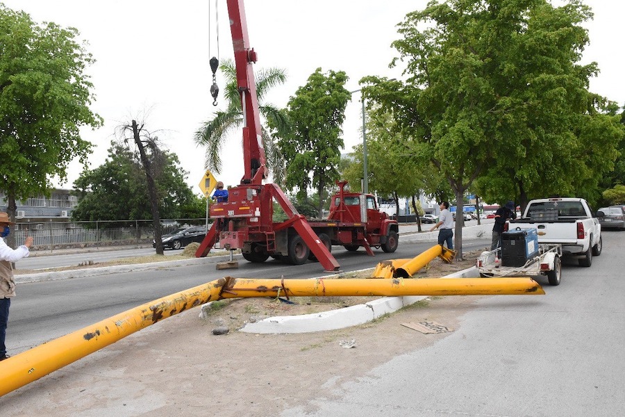Repararán arco preventivo en paso a desnivel de Luis Encinas y Américas