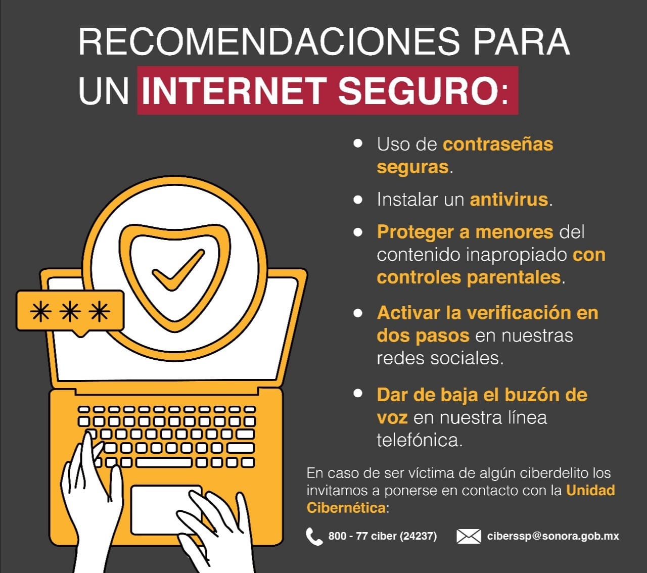 Comparte Unidad Cibernética recomendaciones para una navegación segura Comparte Unidad Cibernética recomendaciones para una navegación segura