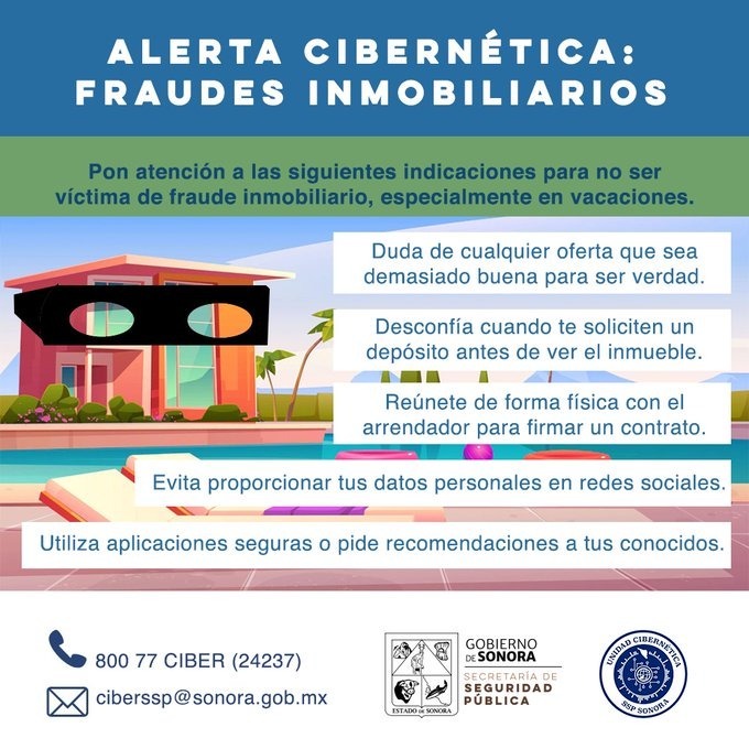 Reitera Unidad Cibernética llamado a prevenir fraude inmobiliario durante la próxima temporada de Semana Santa