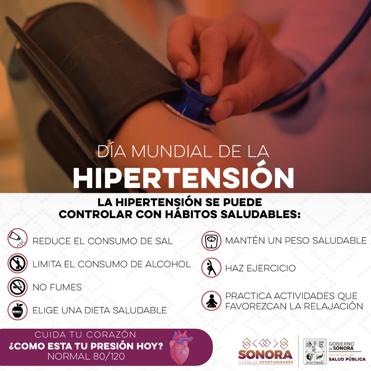 La Secretaría de Salud invita a llevar una buena alimentación y evitar la hipertensión La Secretaría de Salud invita a llevar una buena alimentación y evitar la hipertensión