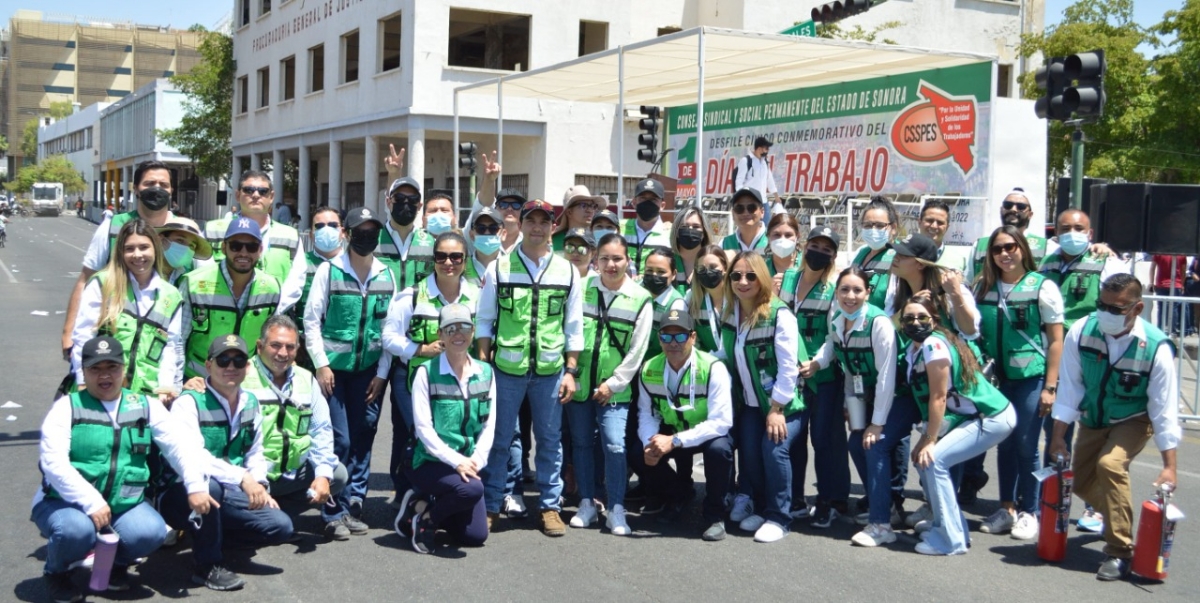 Supervisa Protección Civil estatal desfile por el Día del Trabajo