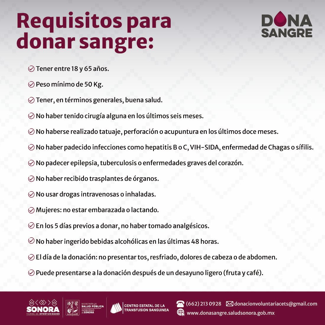 Invita la Secretaría de Salud a la donación altruista de sangre Invita la Secretaría de Salud a la donación altruista de sangre