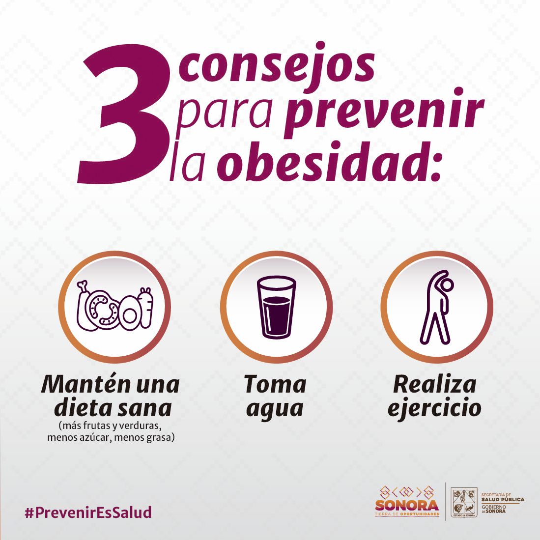 Salud Sonora recomienda llevar una alimentación sana