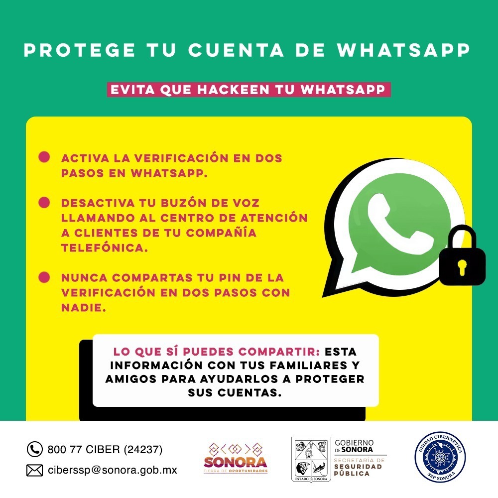 Brinda Unidad Cibernética asesoría para prevenir robo de WhatsApp Brinda Unidad Cibernética asesoría para prevenir robo de WhatsApp