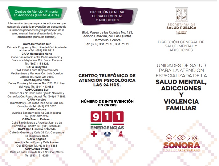 Centros Integrales de Salud Mental son un apoyo para las personas más vulnerables: Salud Sonora