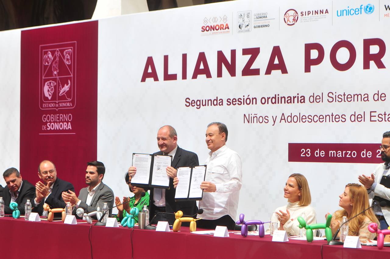 Acuerdan Gobierno de Sonora y Unicef México trabajo conjunto por la niñez y adolescencia en la entidad