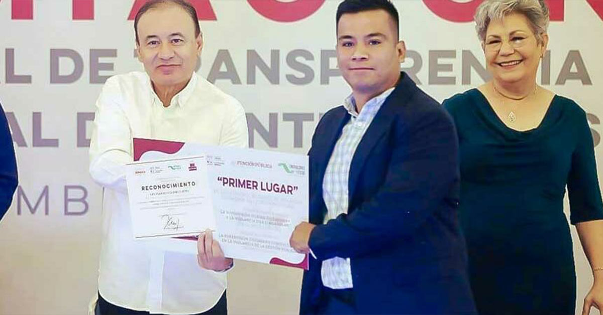 Alumno del CIAD gana Premio Estatal de Contraloría Social 2023
