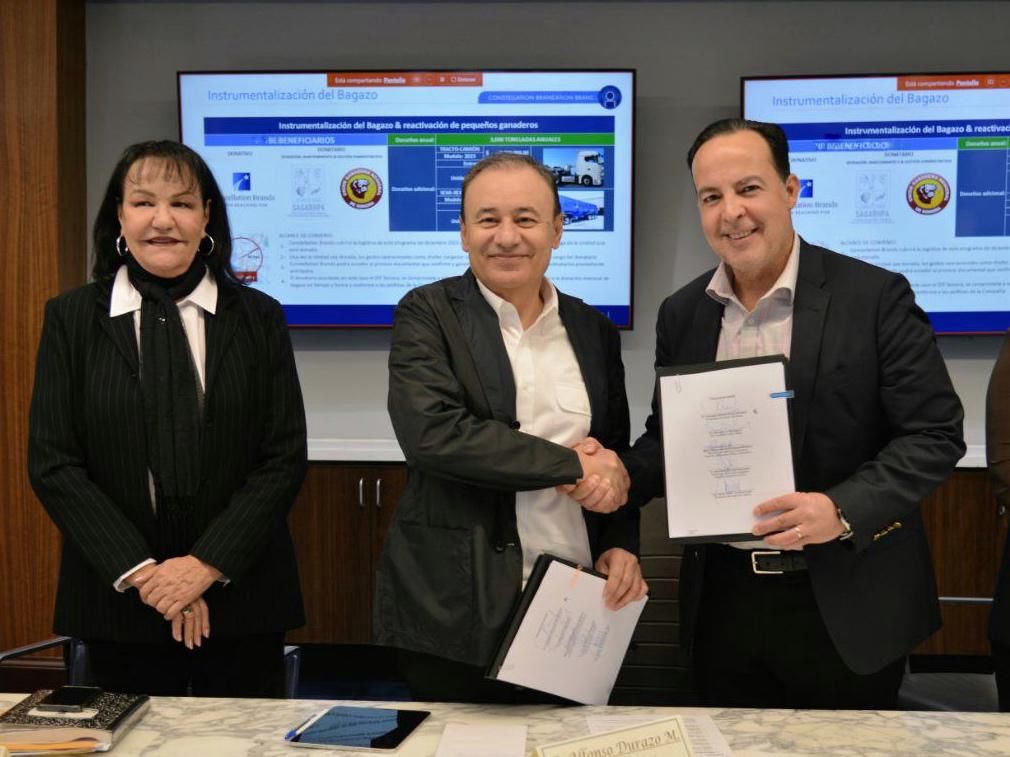 Gobierno de Sonora y Constellation Brands beneficiarán a pequeños ganaderos con donación de bagazo