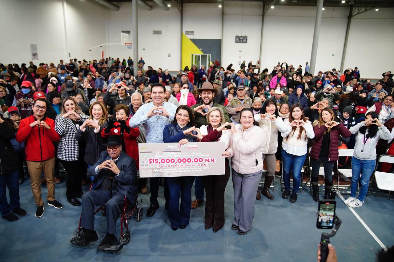 Gobierno de Sonora invierte 15 millones de pesos en equipamiento de cocinas escolares