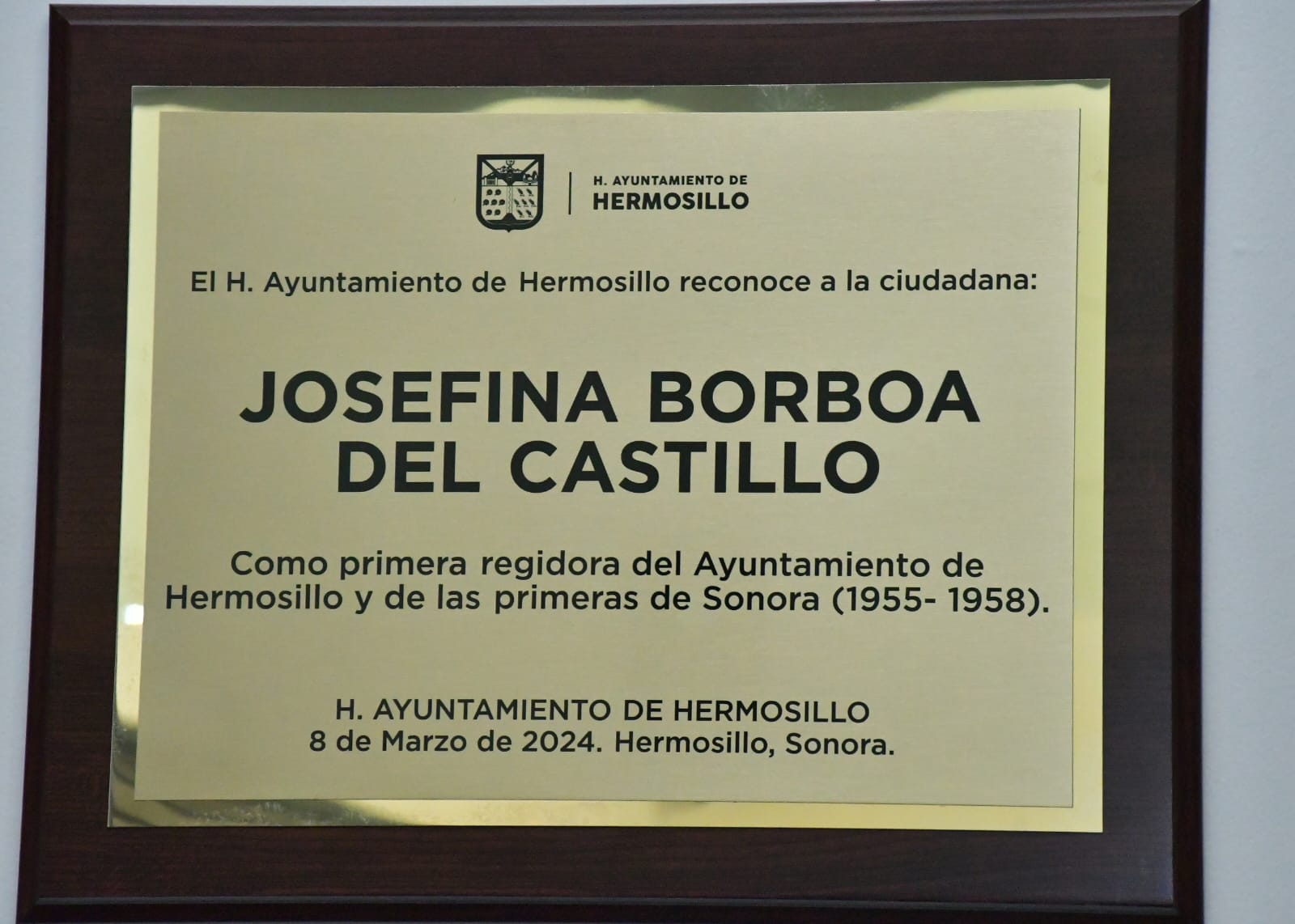 Reconocen mérito de Josefina Borboa del Castillo, primera mujer regidora de Hermosillo Reconocen mérito de Josefina Borboa del Castillo, primera mujer regidora de Hermosillo
