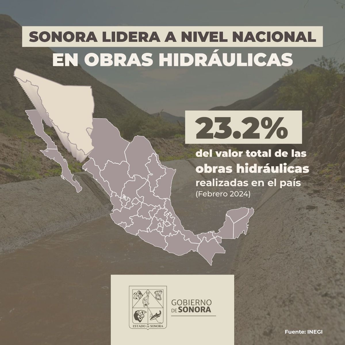 Registra Sonora mayor inversión en obras hidráulicas en México