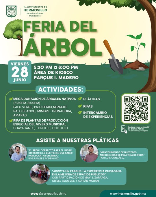 Servicios Públicos invitan a la Feria del Árbol