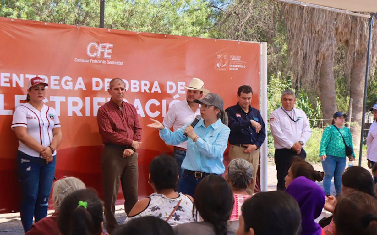 Entregan Gobierno de Sonora y CFE ampliación de red eléctrica en Pótam