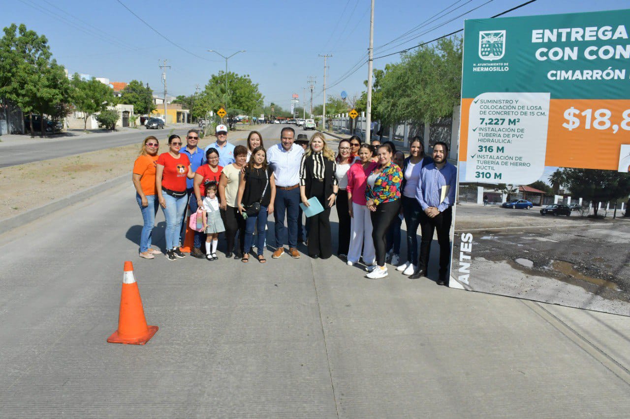 Entregó Toño Astiazarán rehabilitación del bulevar Cimarrón
