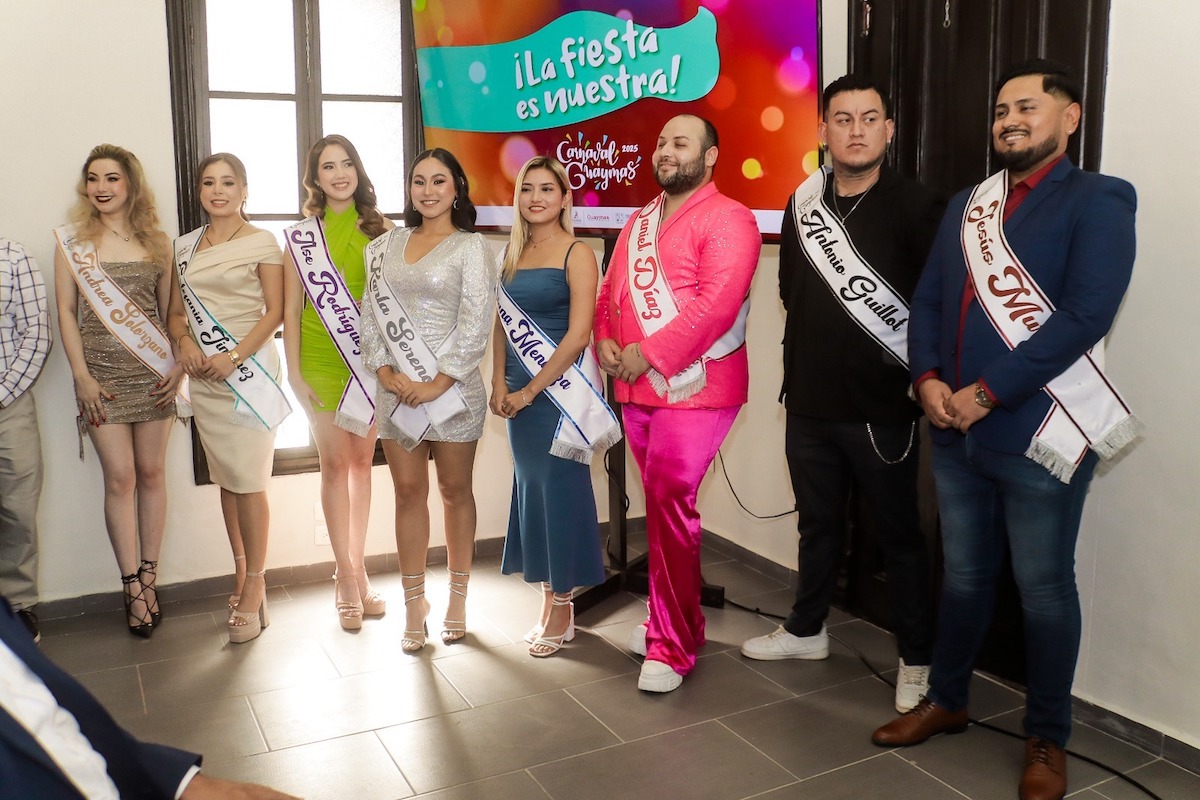 Presenta Ayuntamiento de Guaymas a las y los candidatos a reina y rey del Carnaval Guaymas 2025 “La fiesta es nuestra”.