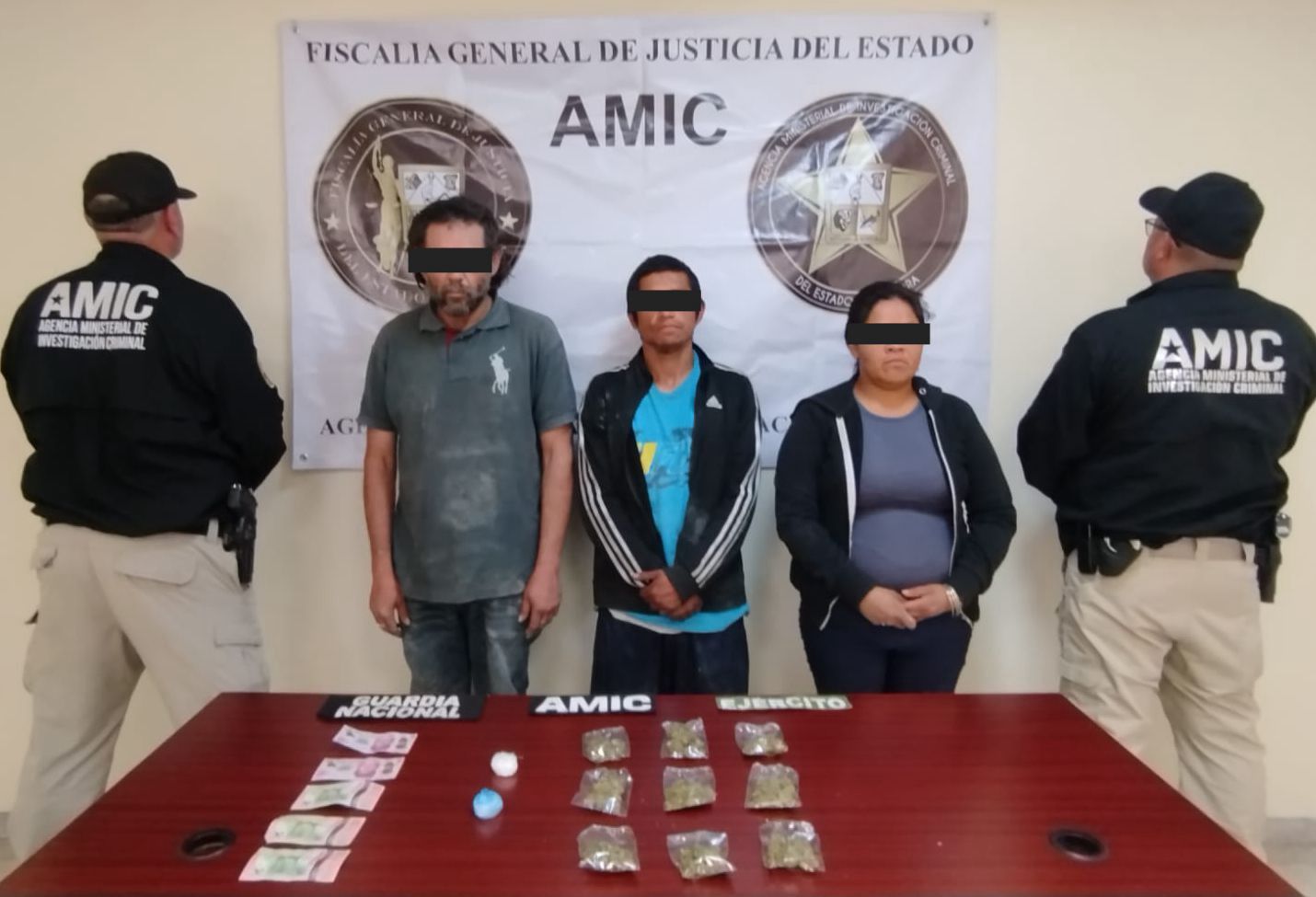 Tres personas y narcótico fue asegurado en cateo realizado por AMIC-DEFENSA-Guardia Nacional