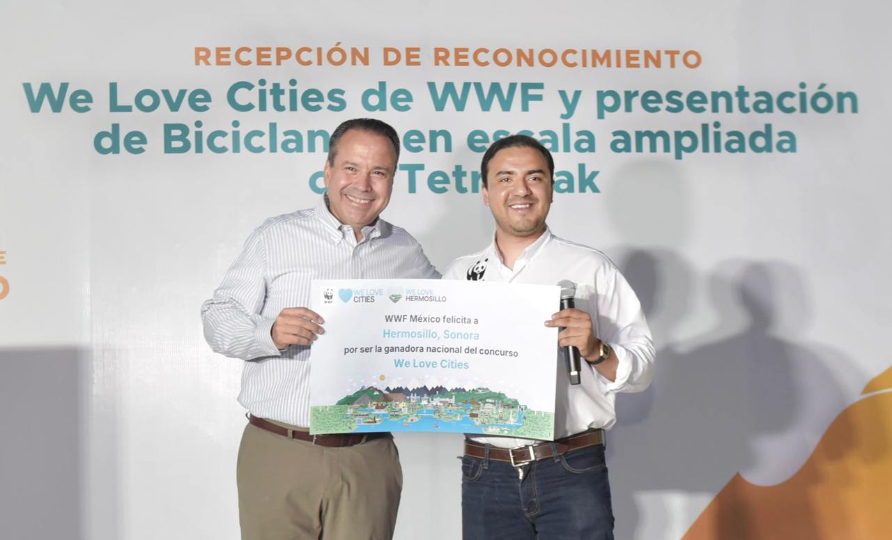 Recibe Toño Astiazarán reconocimiento We Love Cities 2024, de WWF (World Wide Fund for Nature) por acciones a favor del medio ambiente