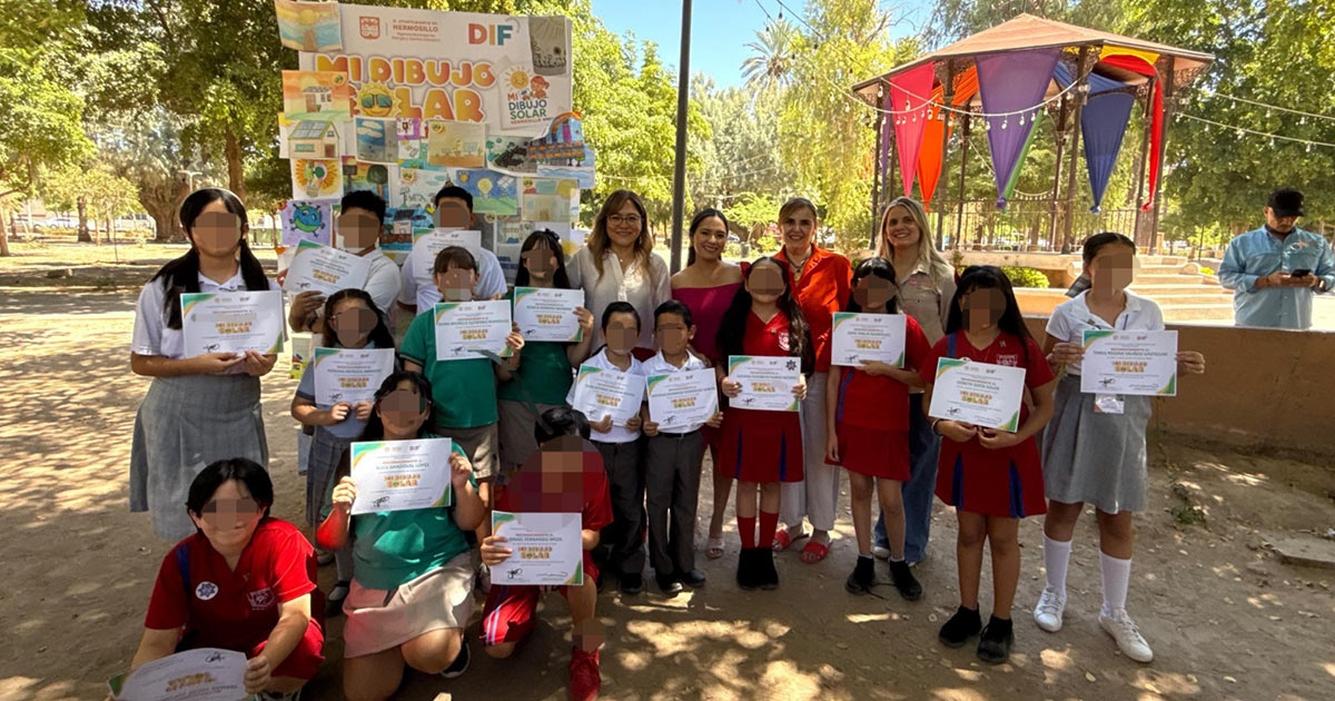 Reconoce Gobierno de Hermosillo a ganadores del concurso infantil “Mi Dibujo Solar”