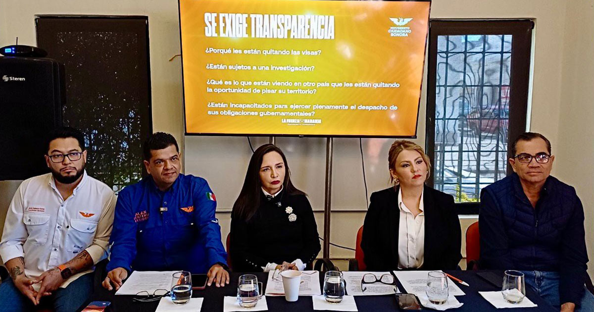 MC exige explicación por cancelación de visas a tres alcaldes de Morena en Sonora MC exige explicación por cancelación de visas a tres alcaldes de Morena en Sonora
