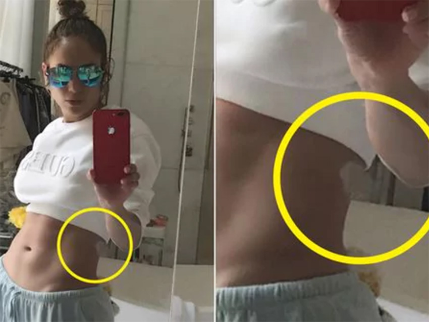A Jennifer Lopez el Photoshop le arranca un pedazo de cintura