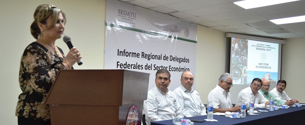Presentan delegados federales informe regional en Caborca