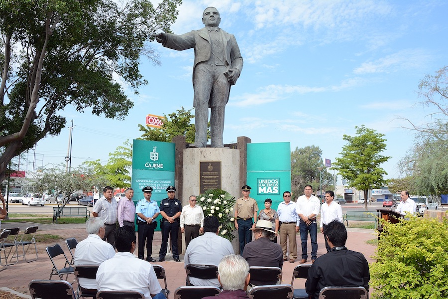 Conmemora Ayuntamiento de Cajeme 145 aniversario luctuoso del expresidente Benito Juárez