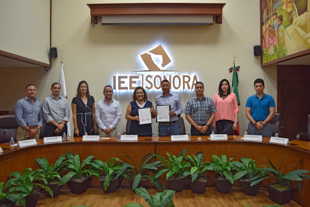 Firma IEE Sonora convenio de colaboración en materia de Participación Ciudadana con municipio de Empalme