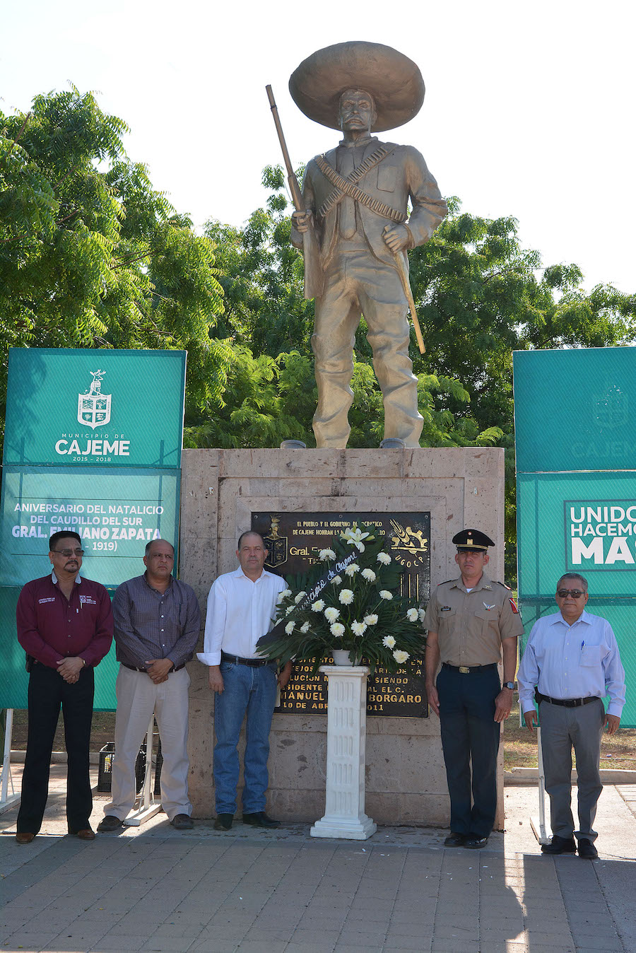 Conmemora Ayuntamiento de Cajeme 138 aniversario del natalicio de Emiliano Zapata